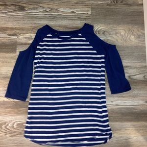 Blue and white strip t-shirt